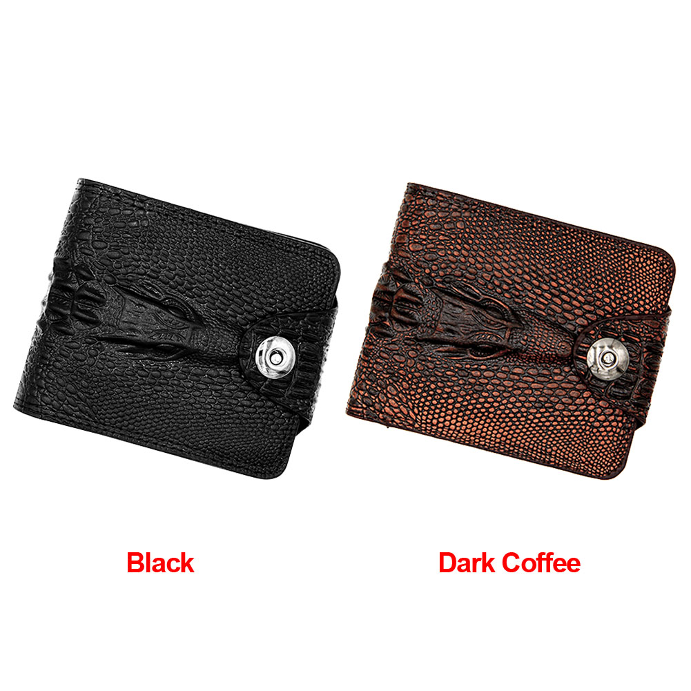 Card Holder Multi Pocket Practical Retro Bifold Classic PU Leather Purse Men Wallet Wear Resistant Magnetic Buckle