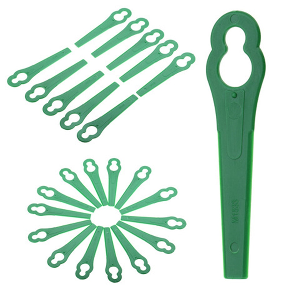 120Pcs Lawn Mower Replacement Plastic Cutter Blades for Florabest Grass Trimmer Mower Blades Garden Tools