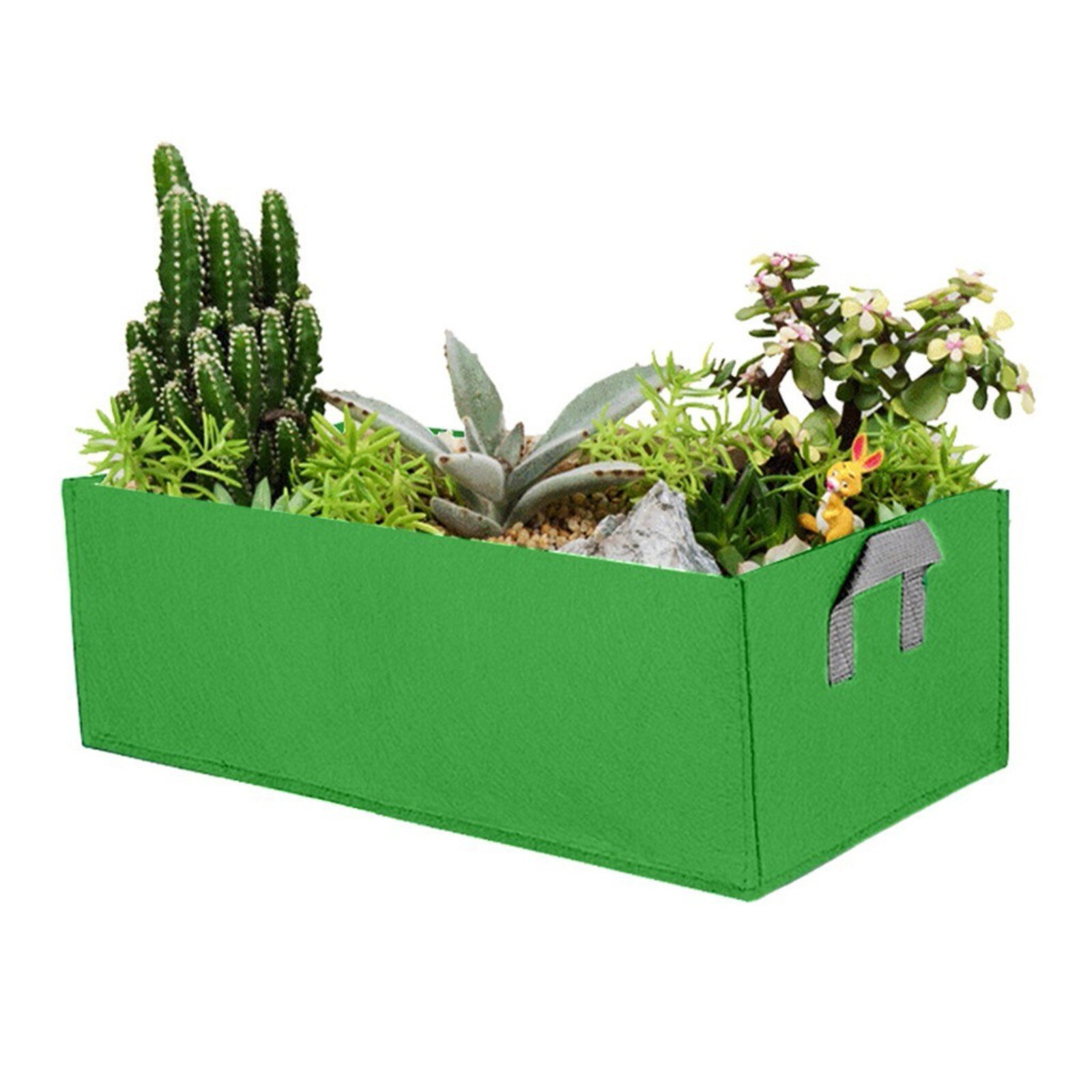 Zwarte Stof Plant Grow Bag Tuin Vierkante Tuingereedschap Bloem Groente Planten Planter Pot Handvatten Voor Hydrocultuur: A