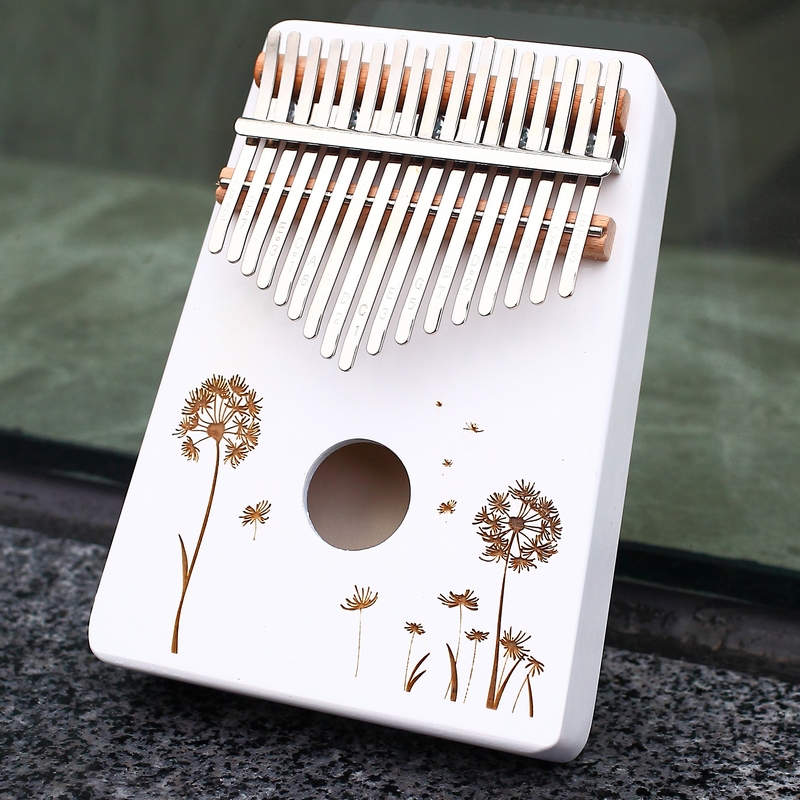 KERUS weiß Kalimba 17 Tasten Holz Tragbare Mbira Finger Klavier für freundlicher und klavier Anfänger Musical Instrumente: 17