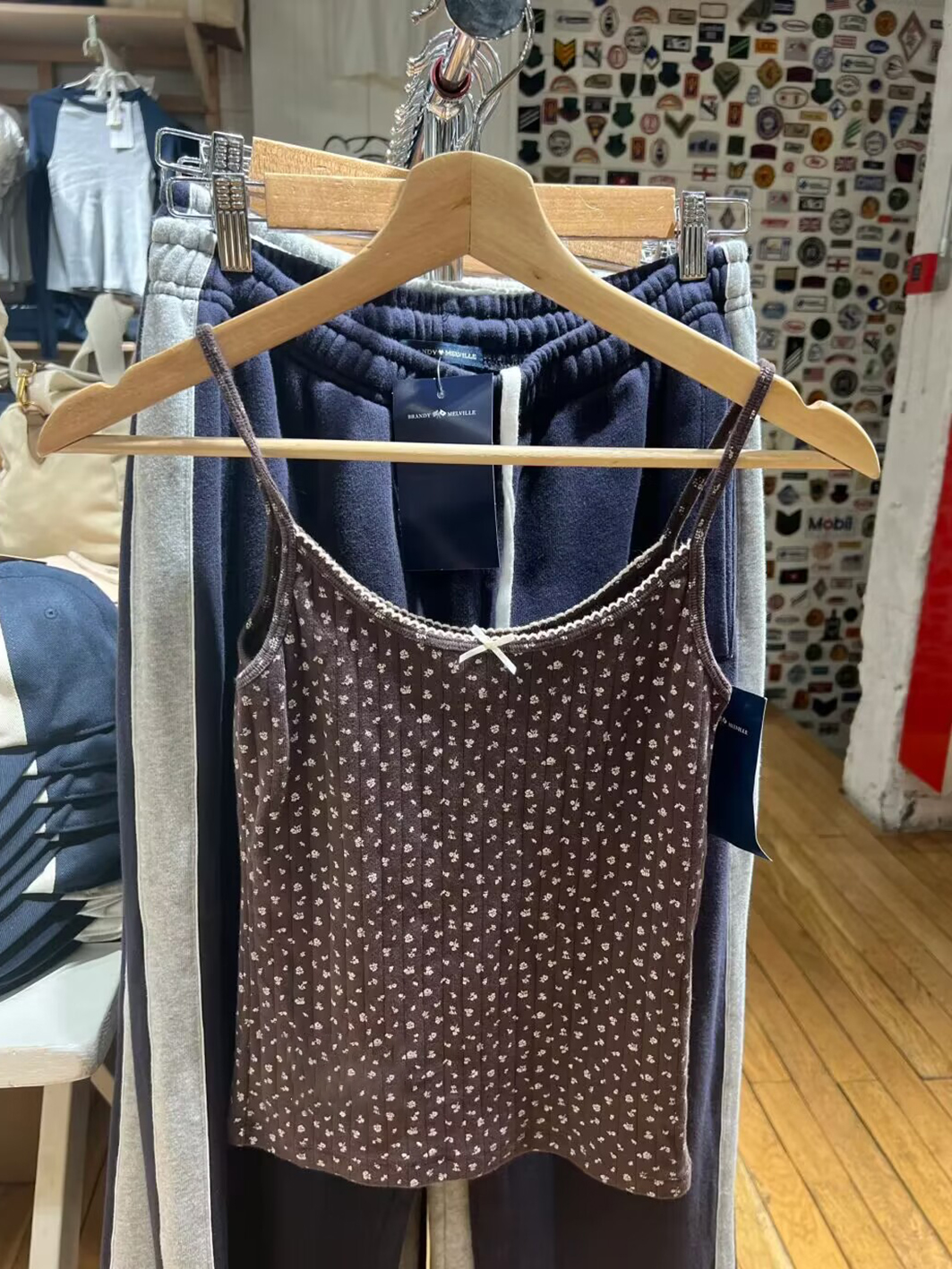 Jahrgang braune Blumen schleife Ernte oben Frauen Sommer Baumwolle ärmellose Aushöhlung Westen Kleidung amerikanische süße schlanke Tanktops y2k