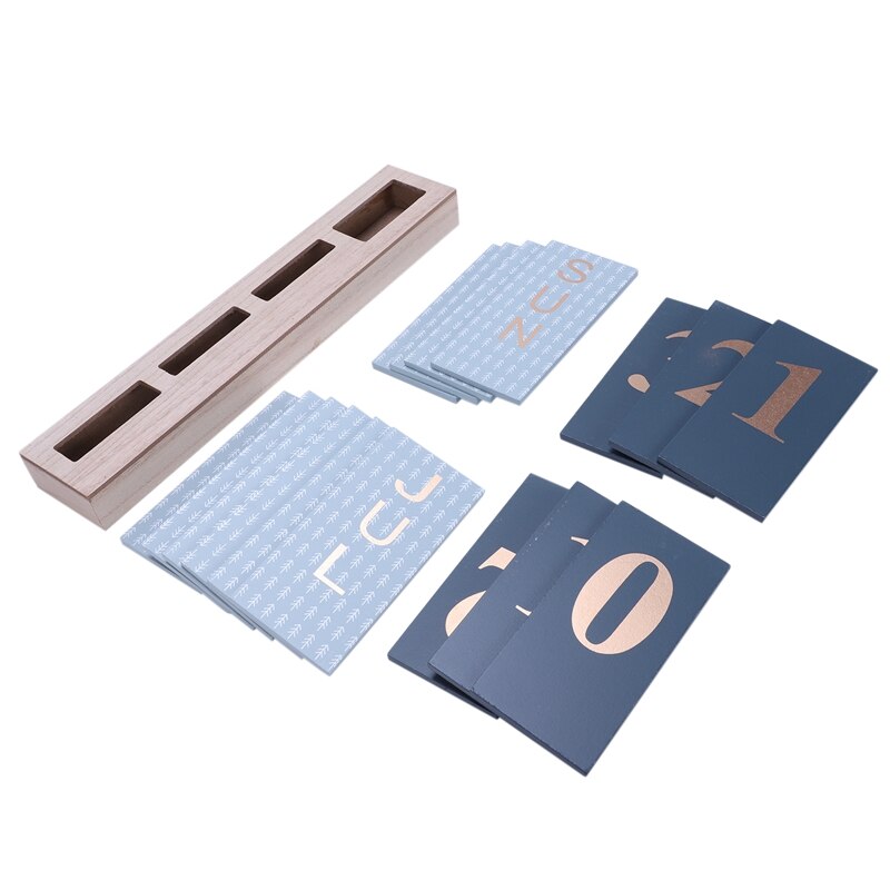 Office Wooden Calendar Retro Family Calendar Cafe Table Decoration Antique Jewelry Ornaments