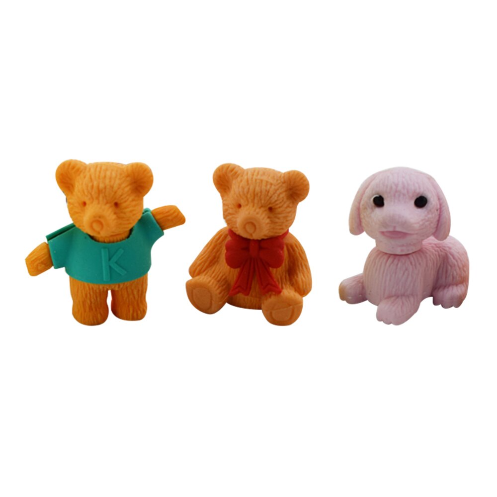 30 Pack Pencil Erasers Random Collectible Animal Erasers Novelty Realistic Puzzle Erasers for Party Favors Games Prizes Carnival