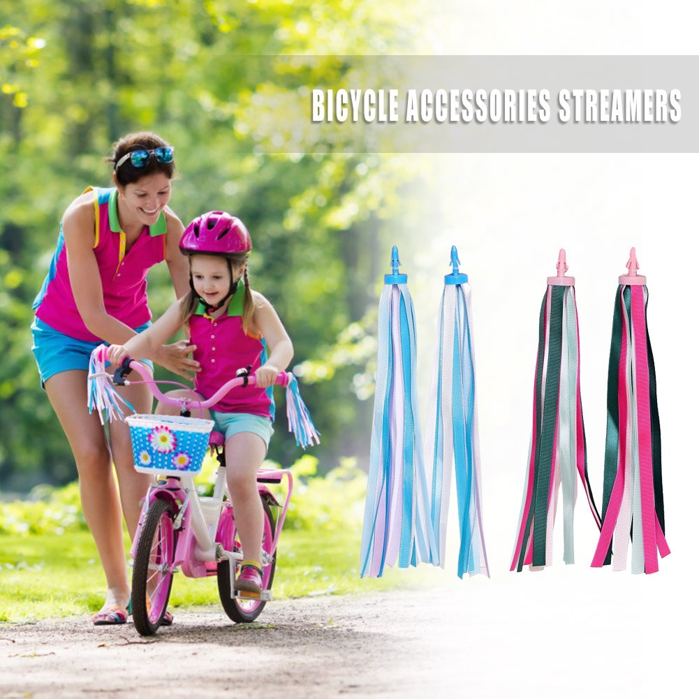 2pcs Kids Bike Streamers Bike Handlebar Toy Decoration Bicycle Streamers Bicycle Handlebar Ribbon Kids Scooter Tassels