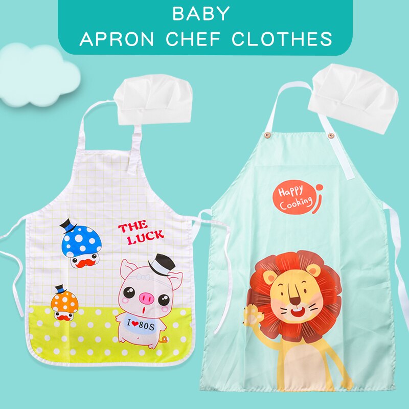 Children's Apron Performance Play House Cosplay Chef Hat Kids Kitchen Clothing
