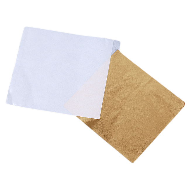 Feuilles de papier feuille d'or 24K, 100 pièces, pour la décoration de la maison, artisanat d'art, feuille d'or argentée et dorure: Gris clair