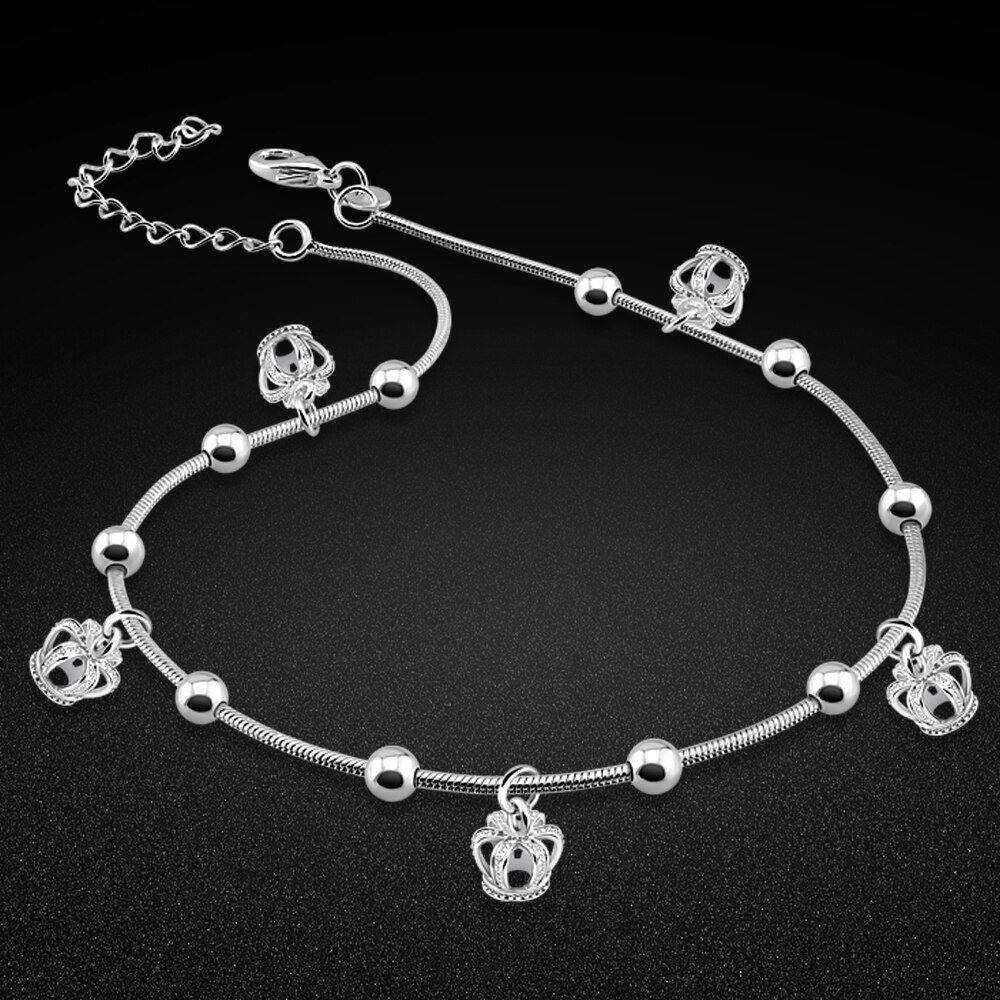 Cavigliera corona in argento Sterling 925 argento nobile estate corona moda cavigliera per donna 2020 elegante regalo gioielli Pulseira