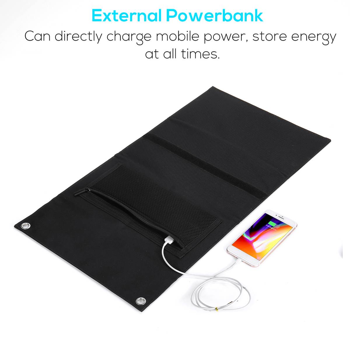 Foldable Solar Panel 18V 80W Outdoor Portable Solar Panel Kit High Efficiency Flexible Solar Panel Usb Hiking Backpack