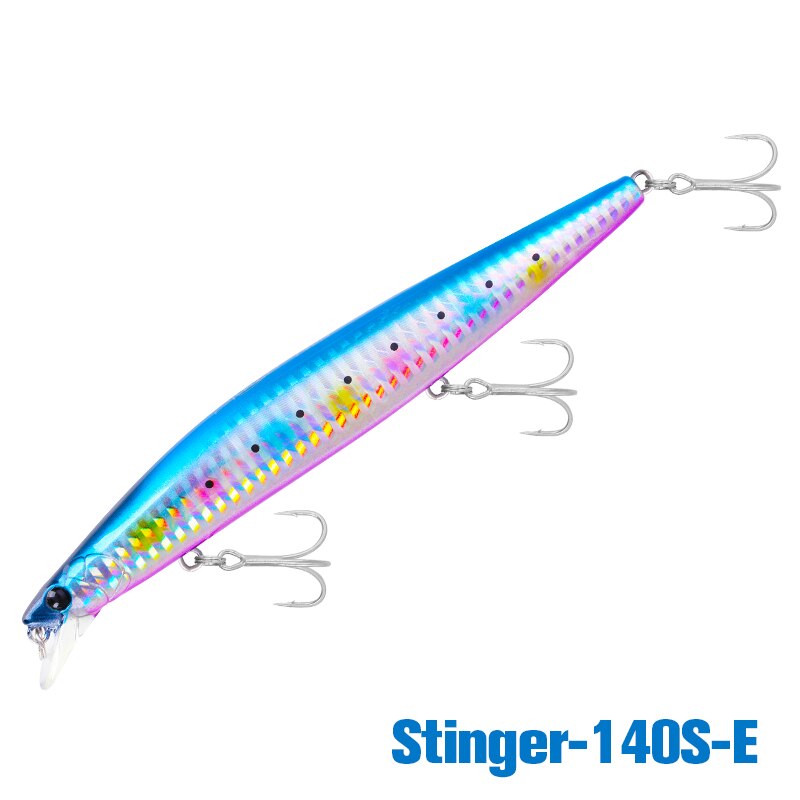 TSURINOYA 140S Sinking Minnow 140mm 26g Ultra Long Casting Fishing Lure STINGER Seabass Tuna Sea Inshore Fishing Hard Bait Model: Stinger 140S-E