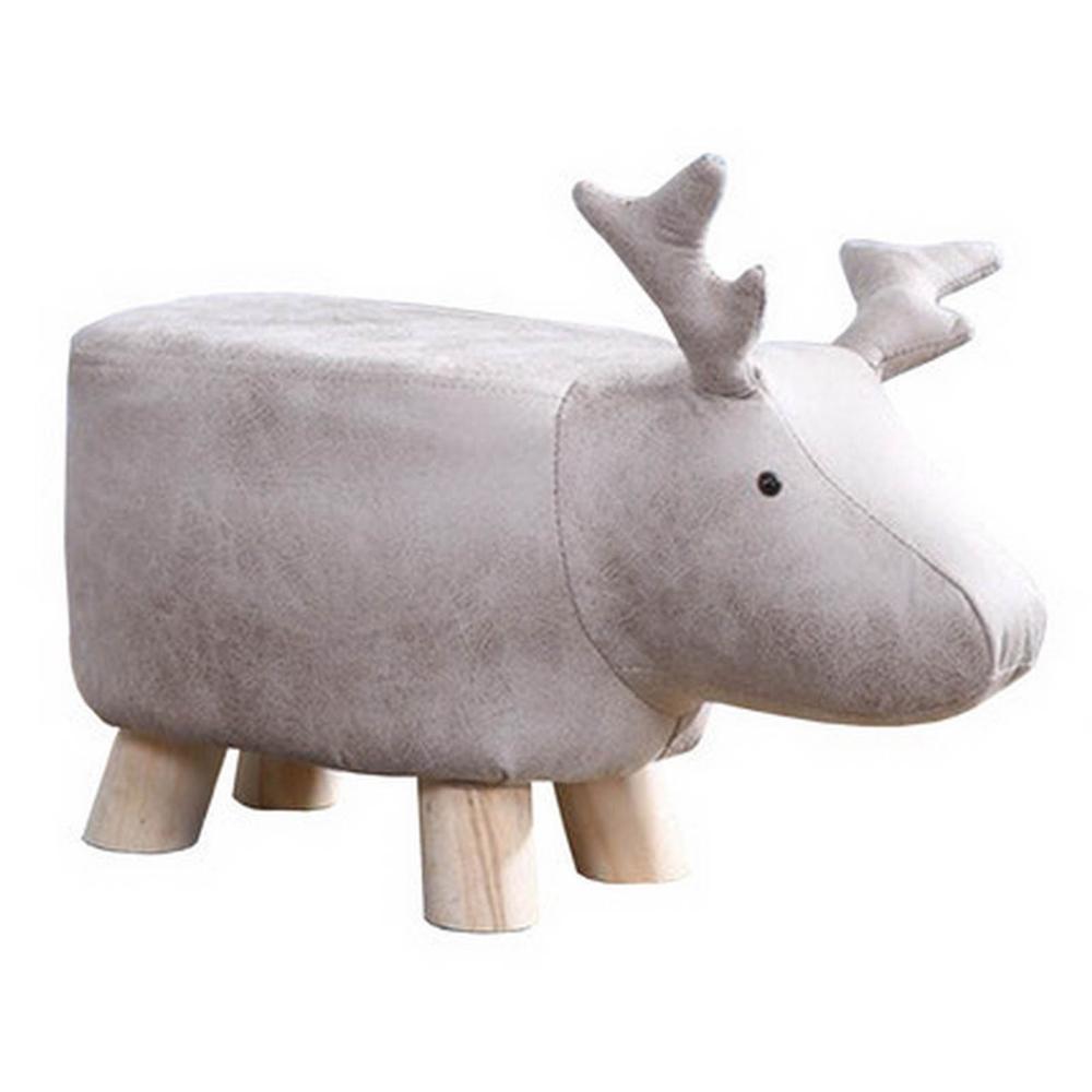 Multi Animal Vorm Poef Poef Poef Kruk Rest Gewatteerde Seat Sofa Stoel: Elk - Gray