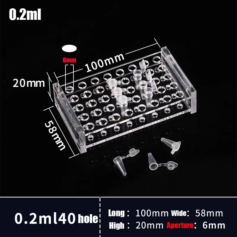Soporte para tubos de ensayo, soporte para tubos de ensayo de 0,2 ML/0,5 ML/1,5 ML/2ML/10ML/15ML/50ML, 40/40/24/24/18/10 agujeros, suministros para equipos escolares de laboratorio: Plata