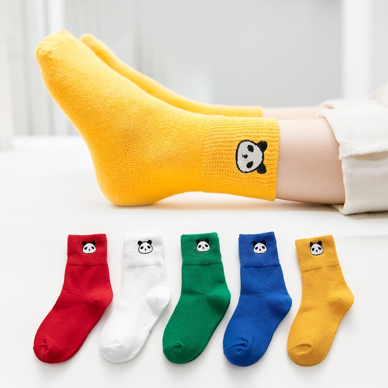 1-12y Toddle Socken Für Jungen Mädchen Herbst Winter Kamm Baumwolle Kurze Socken Kinder Mädchen Socken einfarbig 5 paare/paket c112