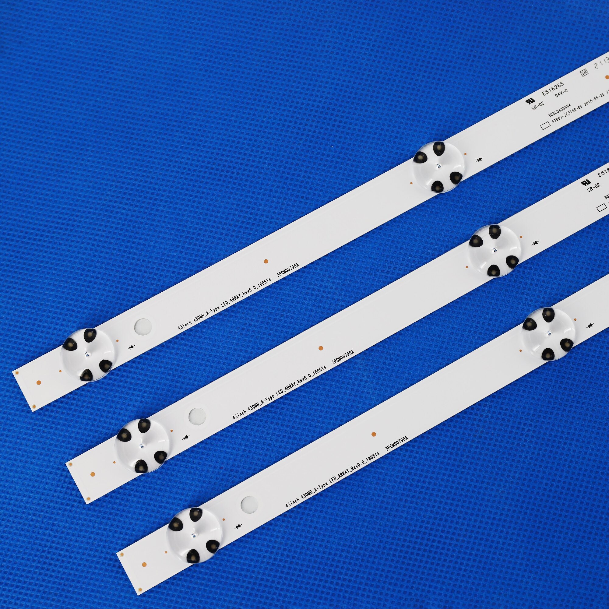 Led pás podsvietenia (3)  pre  lg 43 uj 635v 43 uj 2 43 uk 6300 plb 43 uj 675v 2 uj 651v 43 uj 634v 43 561v 630v 43 43 655v lc43490059a lc43490058a