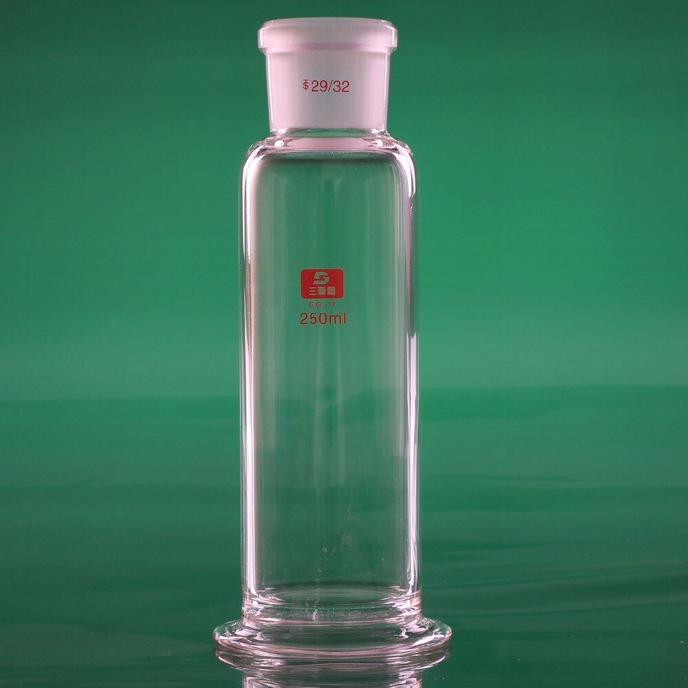 Botellas de lavado de Gas borosilicato, vidrio de laboratorio resistente a altas temperaturas, poroso, 250ml