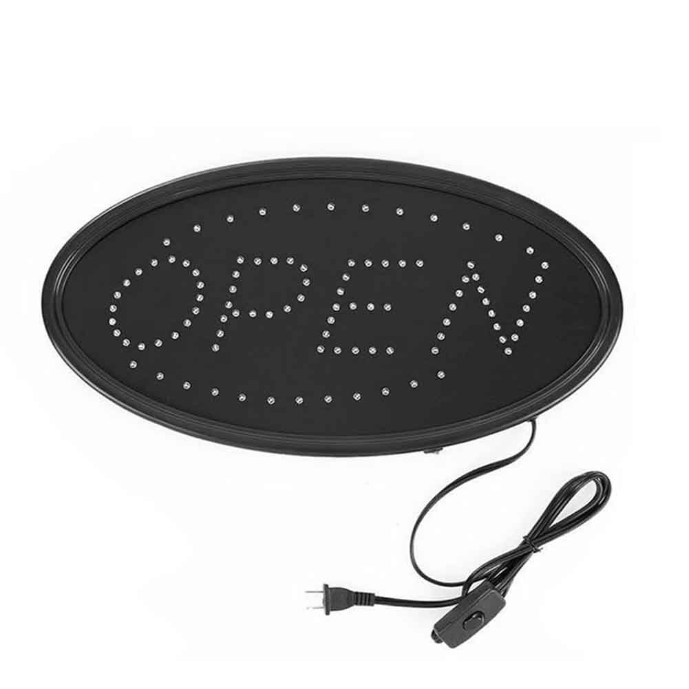 Business Store LED Open Sign Flashing Mode US Plug Florist Show Window Salon PVC Display Board Advertising LIghts Shops Cafe