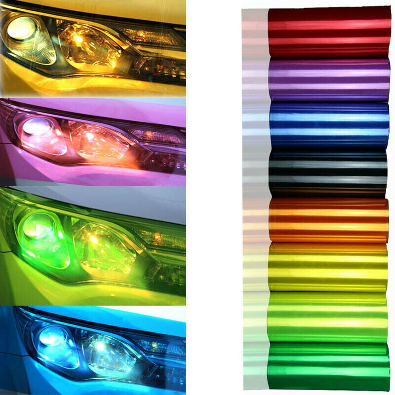 Film Car Headlight Sticker 30*60cm Protector Stretchable Adhesive Decor