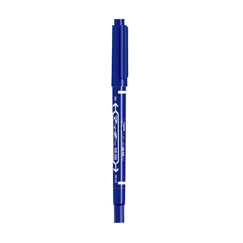 Gekleurde Dual Tip Snelle Droge Permanente Olie Marker Pen Stof Banden Tekening Schrijven Fijne Punt Sharpie School Office Supply: Blue 1pc