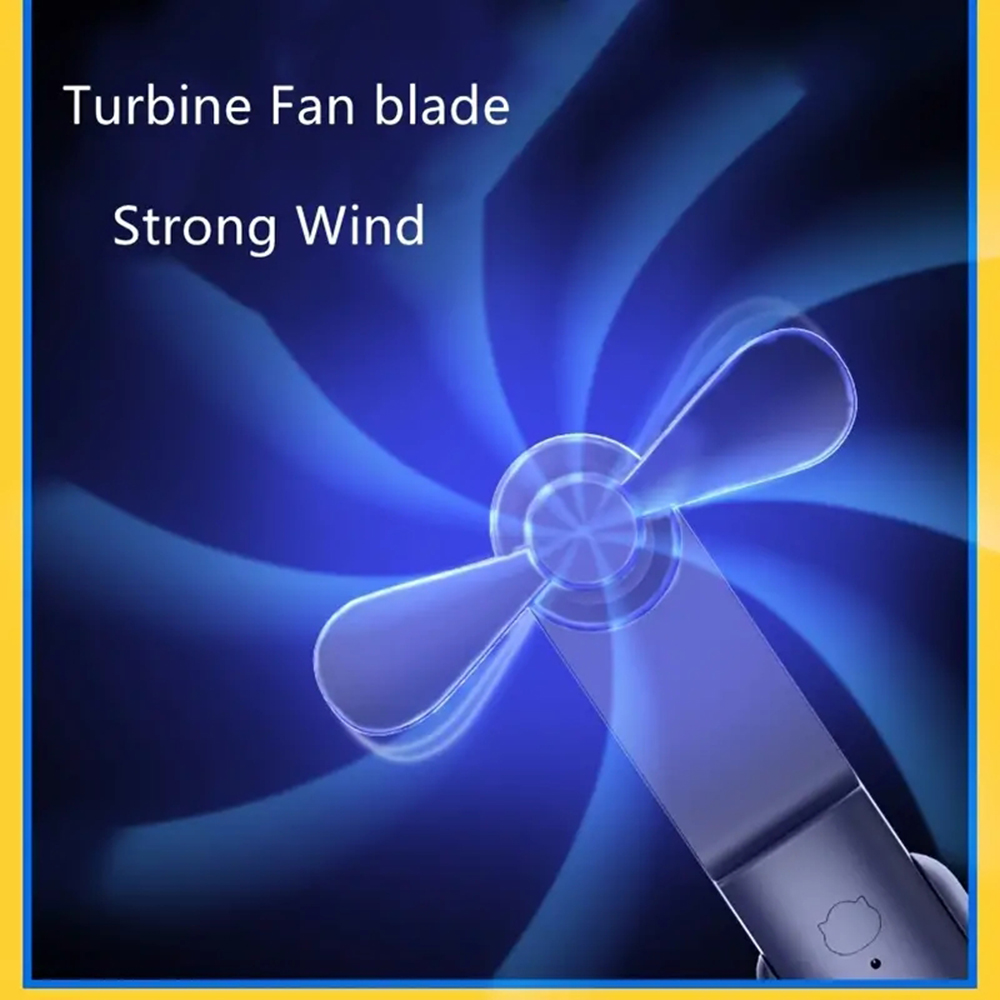 Bærbar vifte med krok, mini håndholdt vifte, unik bærbar personlig håndvifte, usb-oppladbar med kraftig turbovind