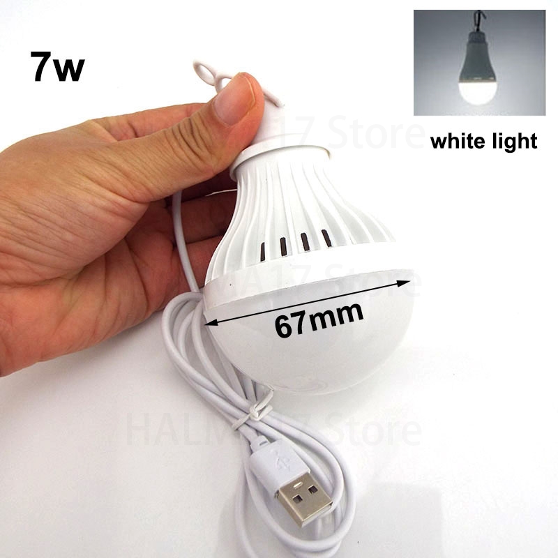 5V 3W 10W USB LED Lampe Lichter Lesen Nacht Lampen wand hängen Dimmen einstellbar für Camping hause Glühbirnen licht Ball J17: Blau