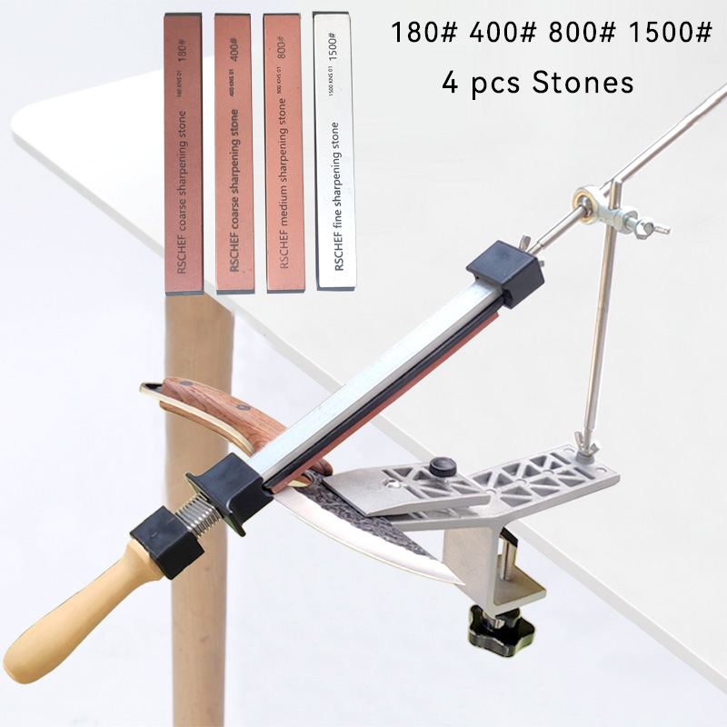 Fixed Angle Sharpener Diamond Bars Knife Sharpener With Four Sharpening Stones Whetstone Grinding System Tools: Set 9