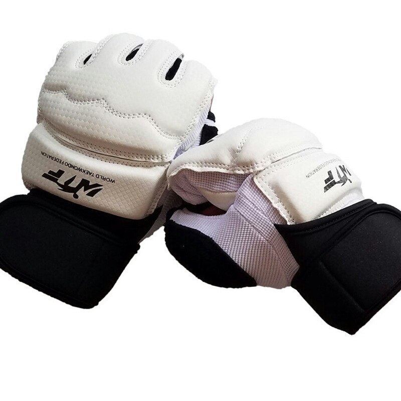 Manopla de Taekwondo para manos y protección de los pies manopla de mitad de dedo guantes protectores de Taekwondo guantes de boxeo de Karate