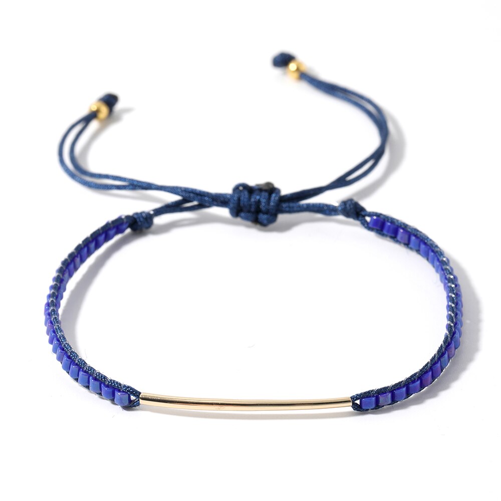 Rttooas Miyuki Ladies Jewelry Bracelet Pulseras Mujer Moda Summer Beach Bracelet Hand Knitted Friendship Adjustable: MC-B0104D