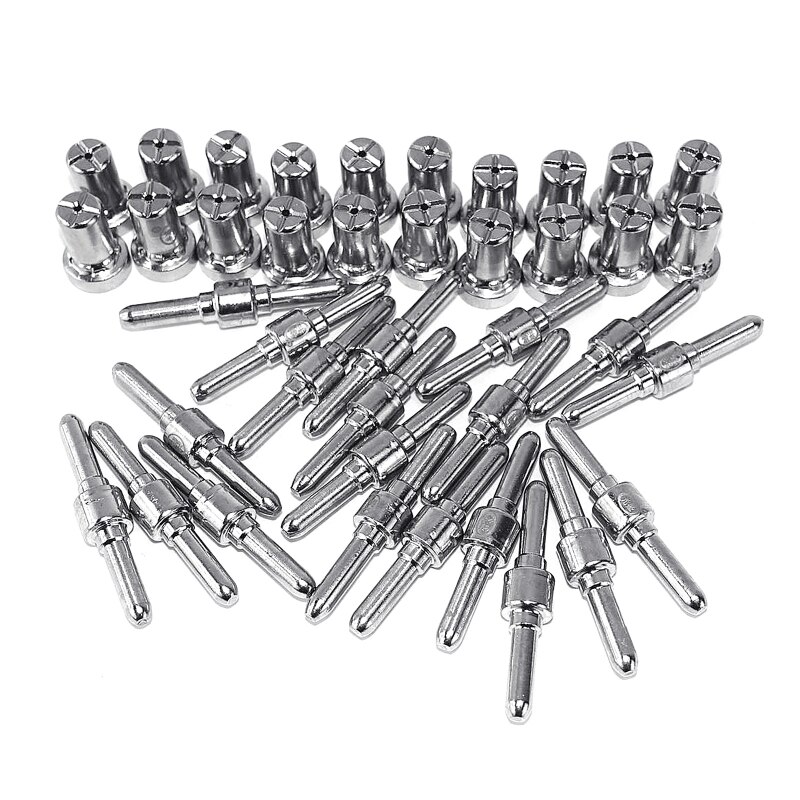 40pcs Plasma Cutting Torch Consumable Cutting Extended Long Plasma Cutter Kit 40A PT31 Plasma Torch Tip Electrode Nozzle
