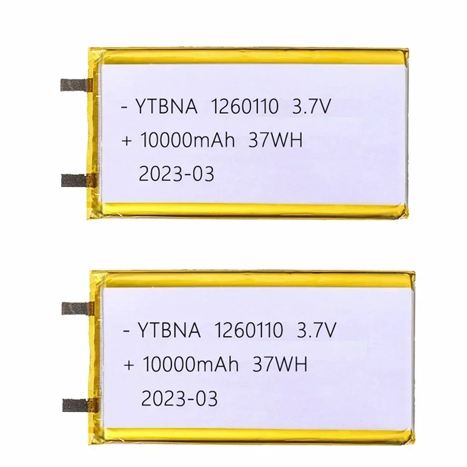 3,7V 10.000mAh 1260110 Bateria de polímero de lítio para banco de potência DIY GPS Capacidade real Baterias recarregáveis de íon-lítio de grande capacidade: Rosa