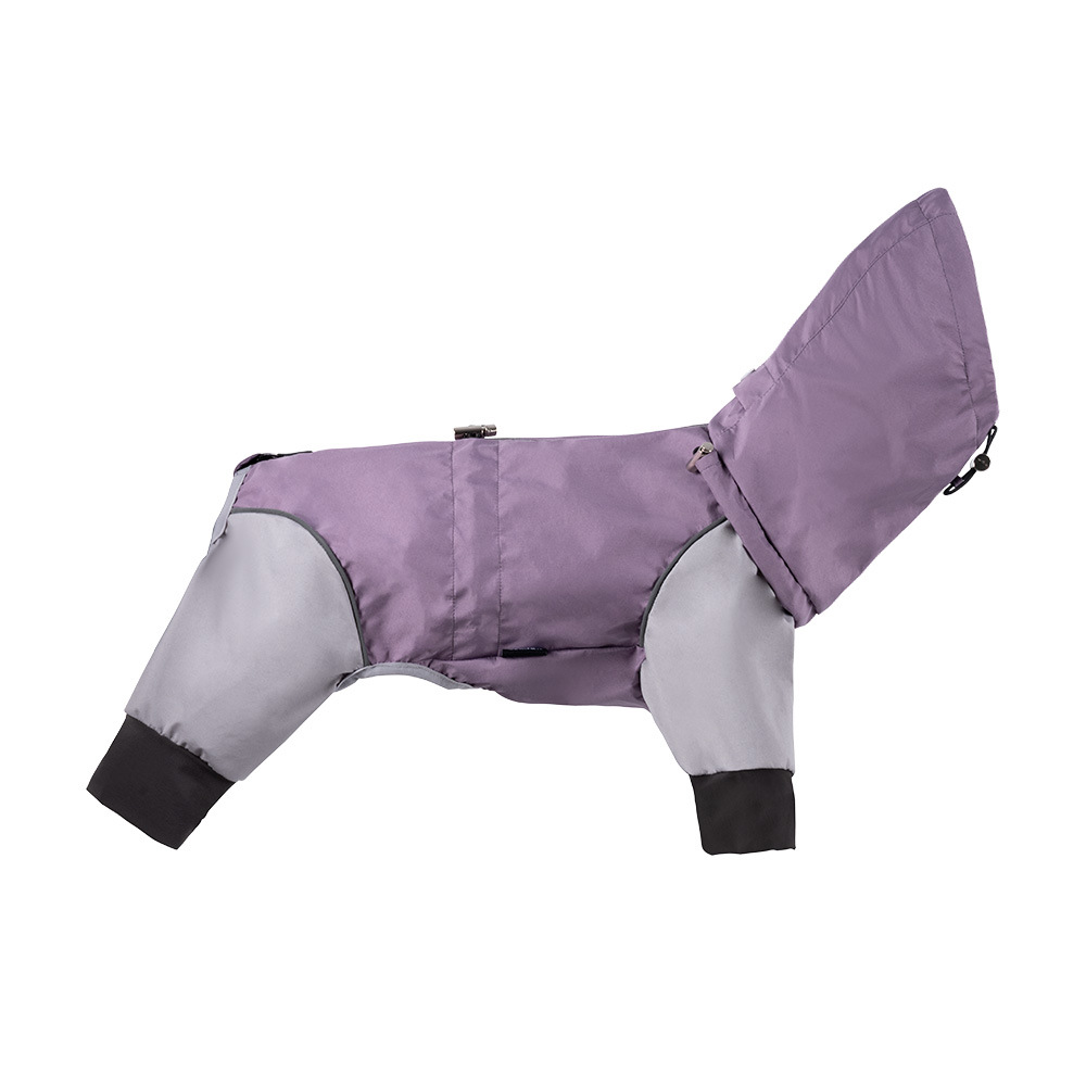 Vattentät softshell hundregnjacka med 4- ben, heltäckande utomhusjacka för små, medelstora hundar, lätt, justerbar husdjursjacka: L / Grön