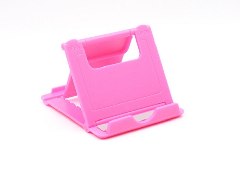 Mini Universal- Einstellbare Faltbare praktisch Tablette Pult Stand Halfter Smartphone praktisch Halterung für Handys Pad: Rosa