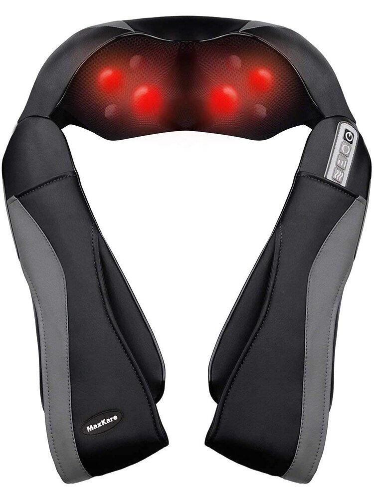 Shiatsu Rug En Nek Massager Met Warmte Diepe Kneden Massage Voor Nek, Rug, Schouder, voet En Benen, Gebruik Thuis, Auto, Kantoor: EU Plug / 110v