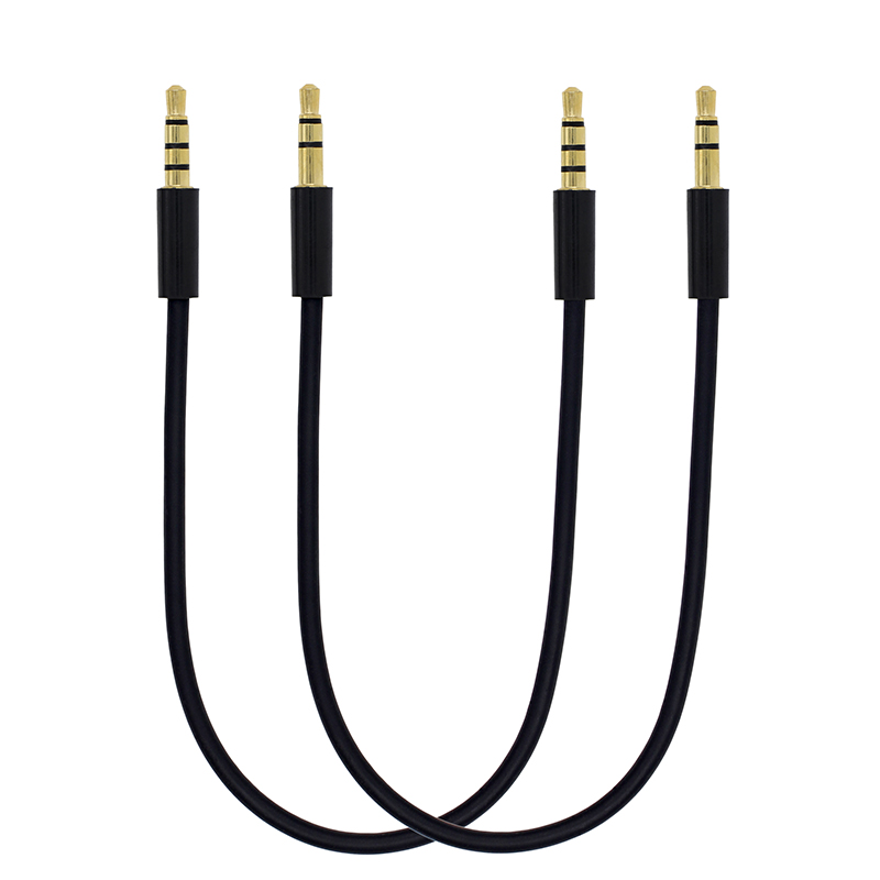 20cm Short 3.5mm Male to Male Stero Audio Cable 3 Pole 4 Pole Car AUX MP3/MP4 Audio Cable