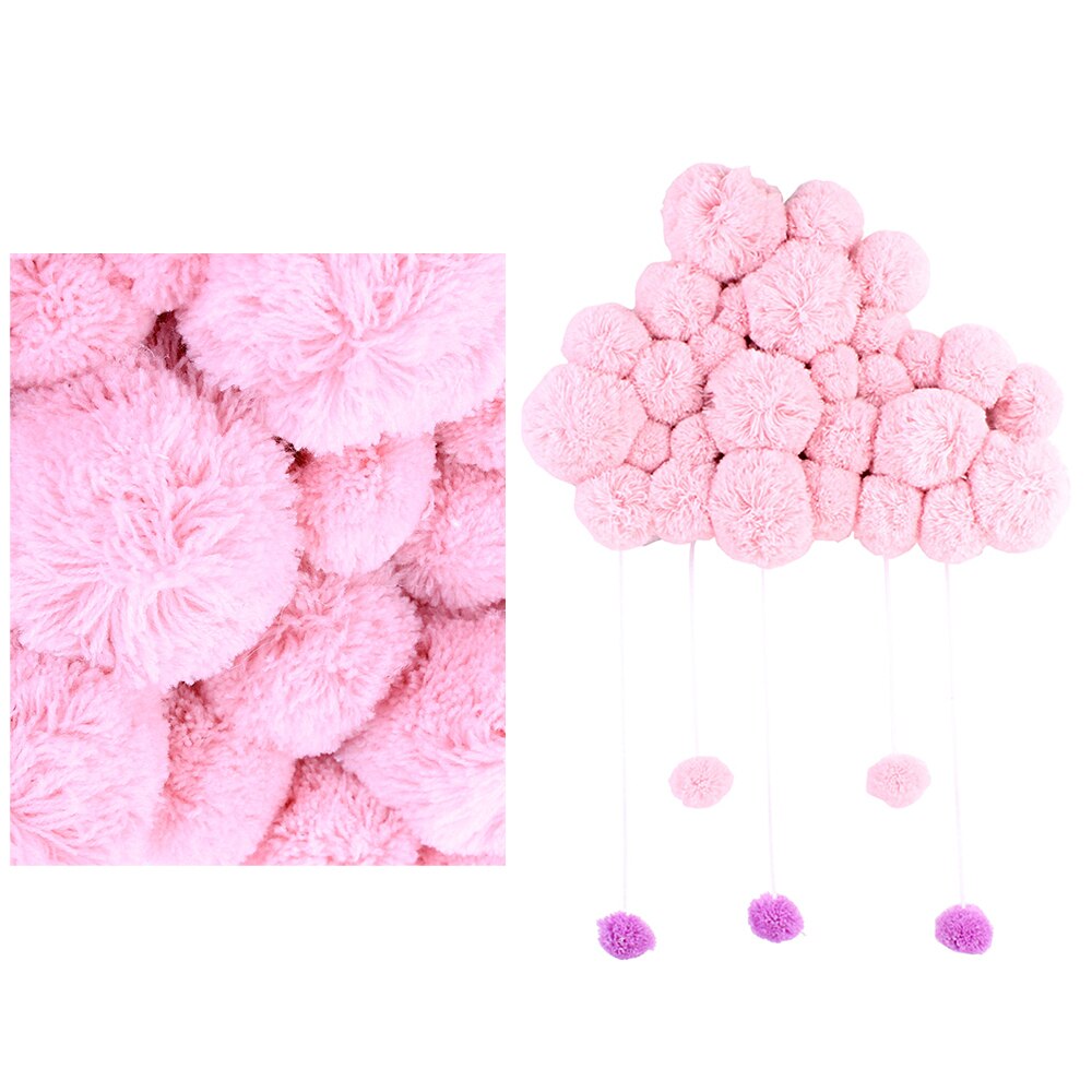 Decoración de habitación de bebé, Bola de Pelo corta de terciopelo Coral para recién nacido en la cuna, accesorios de fotografía para habitación infantil, colgante de pared