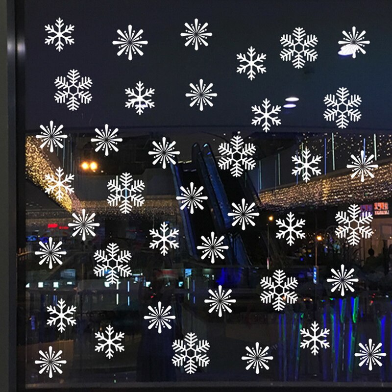 Christmas Window Decal Santa Claus Snowflake Decals Winter Wall Decals for Kids Rooms Christmas Year Window Decorations: Version A Snowflake