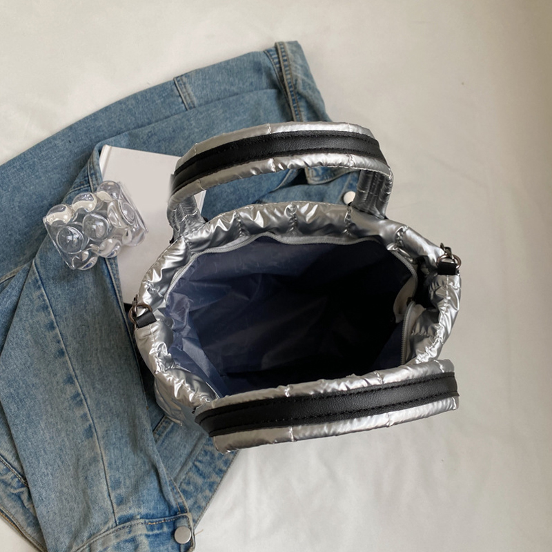 dames gezwollen draagtas PU lakleer gewatteerd groot formaat student laptop crossbody tas dames herbruikbare boodschappenschoudertas