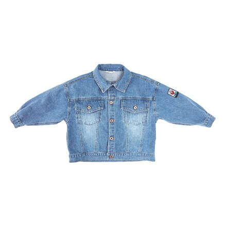 Herfst Limt Kids Denim Jacket Voor Jongens Meisjes Leuke Cartoon Print Jas Baby Kind Mode Uitloper Kleding: 2T