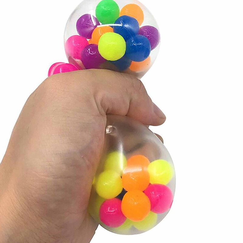 Clear Stress Ball Colorful Ball Autism Decompression Emotional Squeeze Relief Anxiety Fun Health Gadgets Adult Children