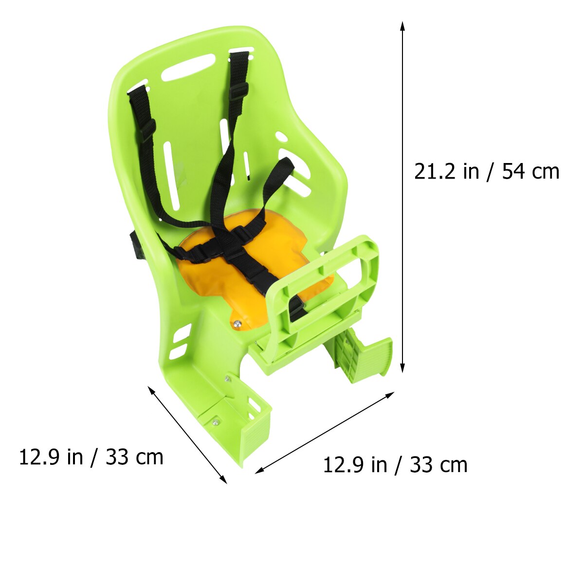 1pc snelspanner kinderzitje fietsstoeltje fiets achterzitje verstelbaar veiligheidszitje voor fiets mtb racefiets (groen)