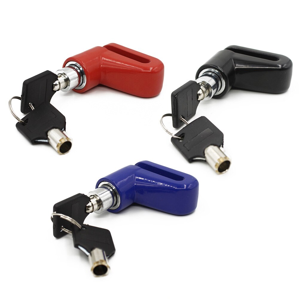 Security Protect Disc Brake Anti-theft Disk Disc Brake Wheel Rotor Lock For Scooter Motorcycle Alarm Lock Blue Black Red