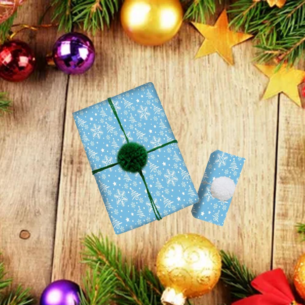 Good Paper Delicate Texture DIY Adorable Snowflake Pattern Packing Paper for Dorm Craft Paper Wrapping Paper