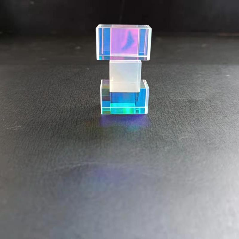 1Pcs 15*15*25.4mm Four-side Color Prism Optical Cube Light Experiments Children's Popular Science Spectrum Light Physics