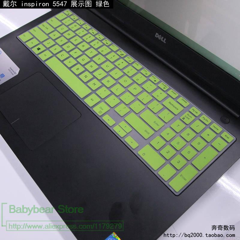 Silicone laptop Keyboard Cover Skin for 15.6" Dell Latitude 3500 3590 3550 3560 3570 3580: green