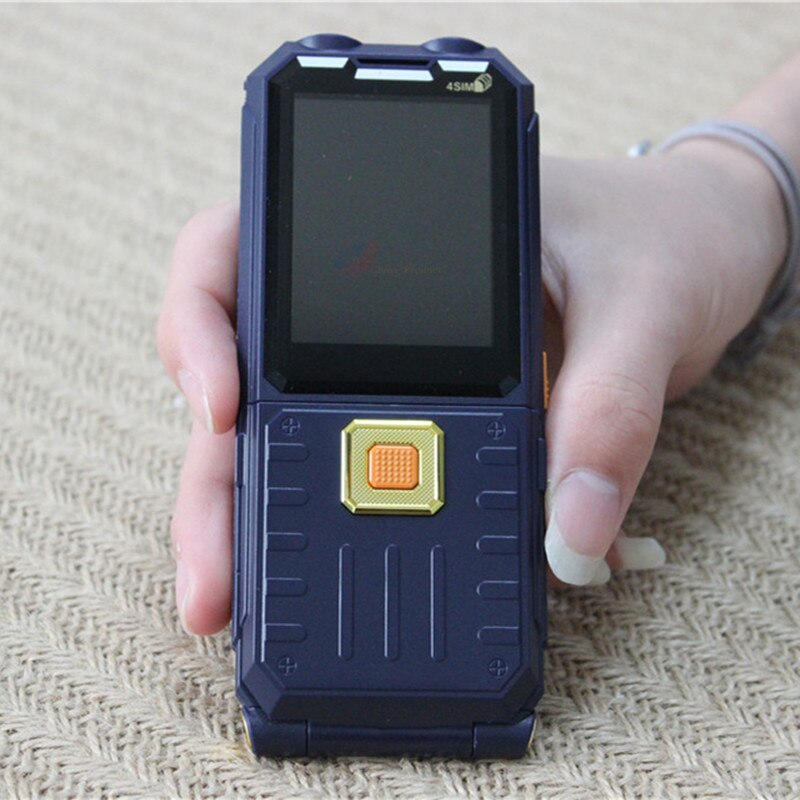 XP9000 4 SIM Cards GSM Phone Dual Flashlight Long Standby Rugged Outdoor Telephone Shockproof Big Voice Cellphone PK Guophone A6