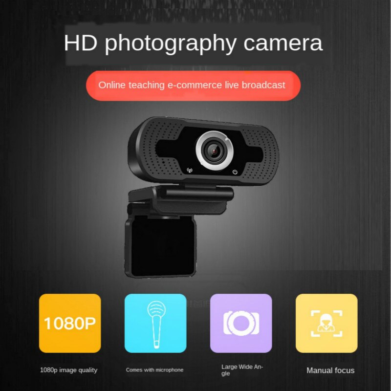 Caméra haute définition avec microphone ordinateur un-en-un cours en ligne apprentissage vidéo réunion 1080P matériel de diffusion en direct