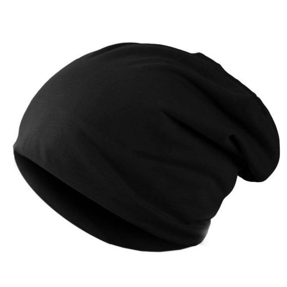 Classical Men's Autumn Winter Hats Solid Color Beanies Hip-pop Slouth Hats Skullies Female Male Hats Gorro Crochet: Black