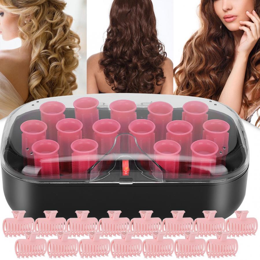 Varillas eléctricas para la permanente del cabello, accesorios profesionales para peluquería, rodillo rizador de pelo, pinzas para el cabello de 30mm, abrazadera con agujero interno, 15 piezas