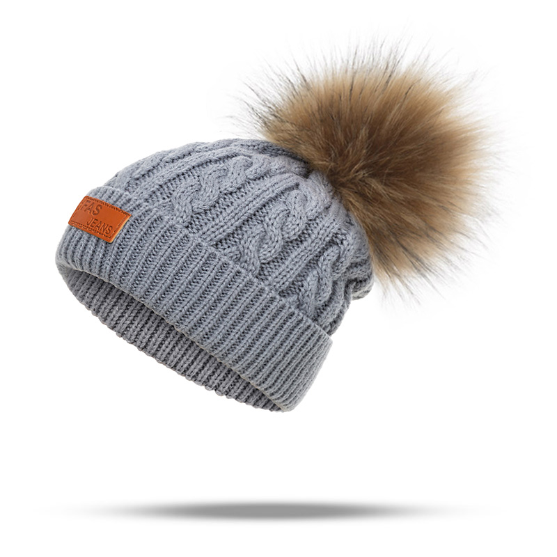 Reakids 2020 pom crianças chapéu de inverno para meninas chapéu de malha gorro marca grosso boné do bebê da menina do inverno quente chapéu