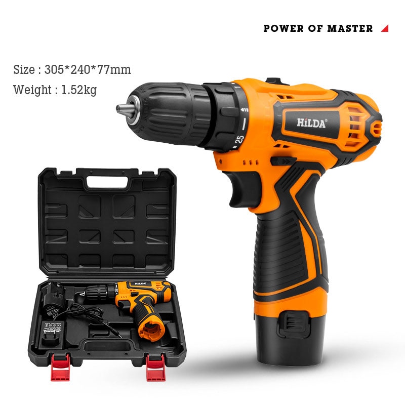 Mini 2V 16V 20V Wireless Power Driver Drill Driver Screwdriver Electric Screwdriver Set DC Lithium-Ion Battery Electrical Tools: 12V plastic box standard