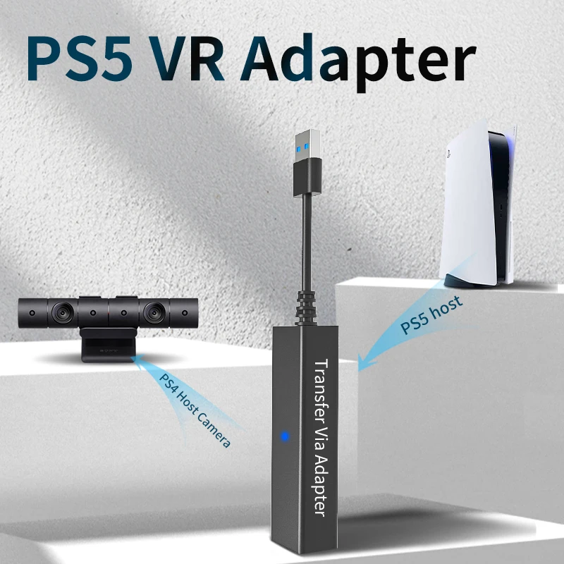 Adaptador de cámara conector para PS VR mini adaptador macho a hembra para PS5 PS4 VR