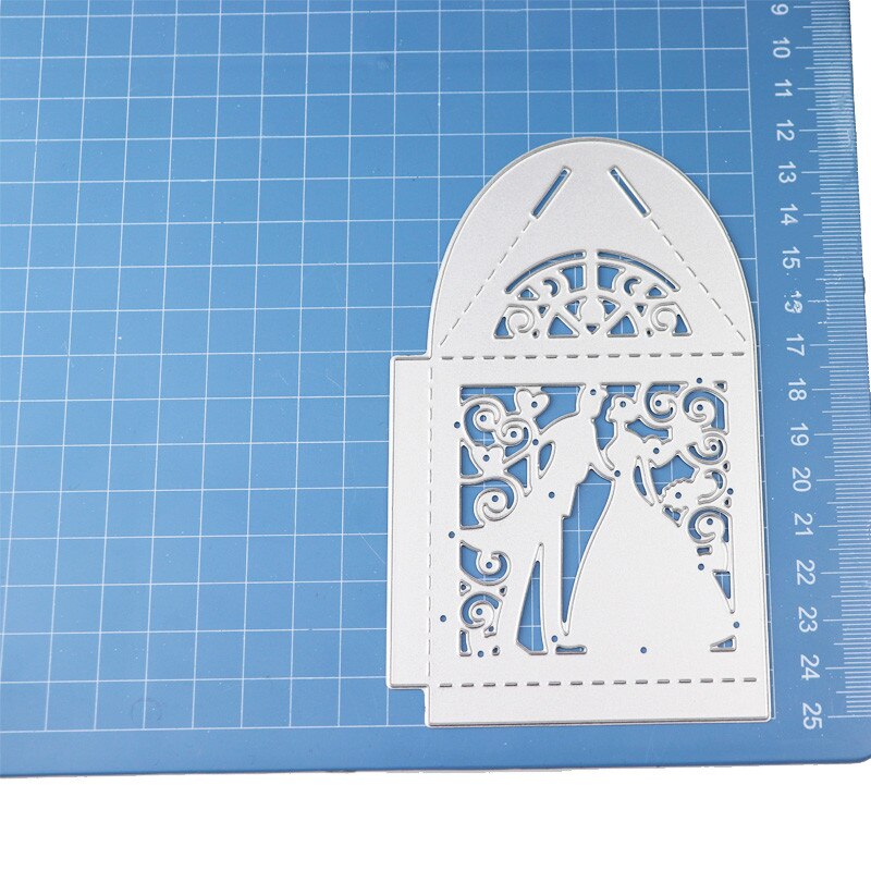 Intelligenta skärverktyg i metall 3d bröllopslådor stenciler för gör-det-själv scrapbooking hantverk stansar papperskort skärmall: Default Title